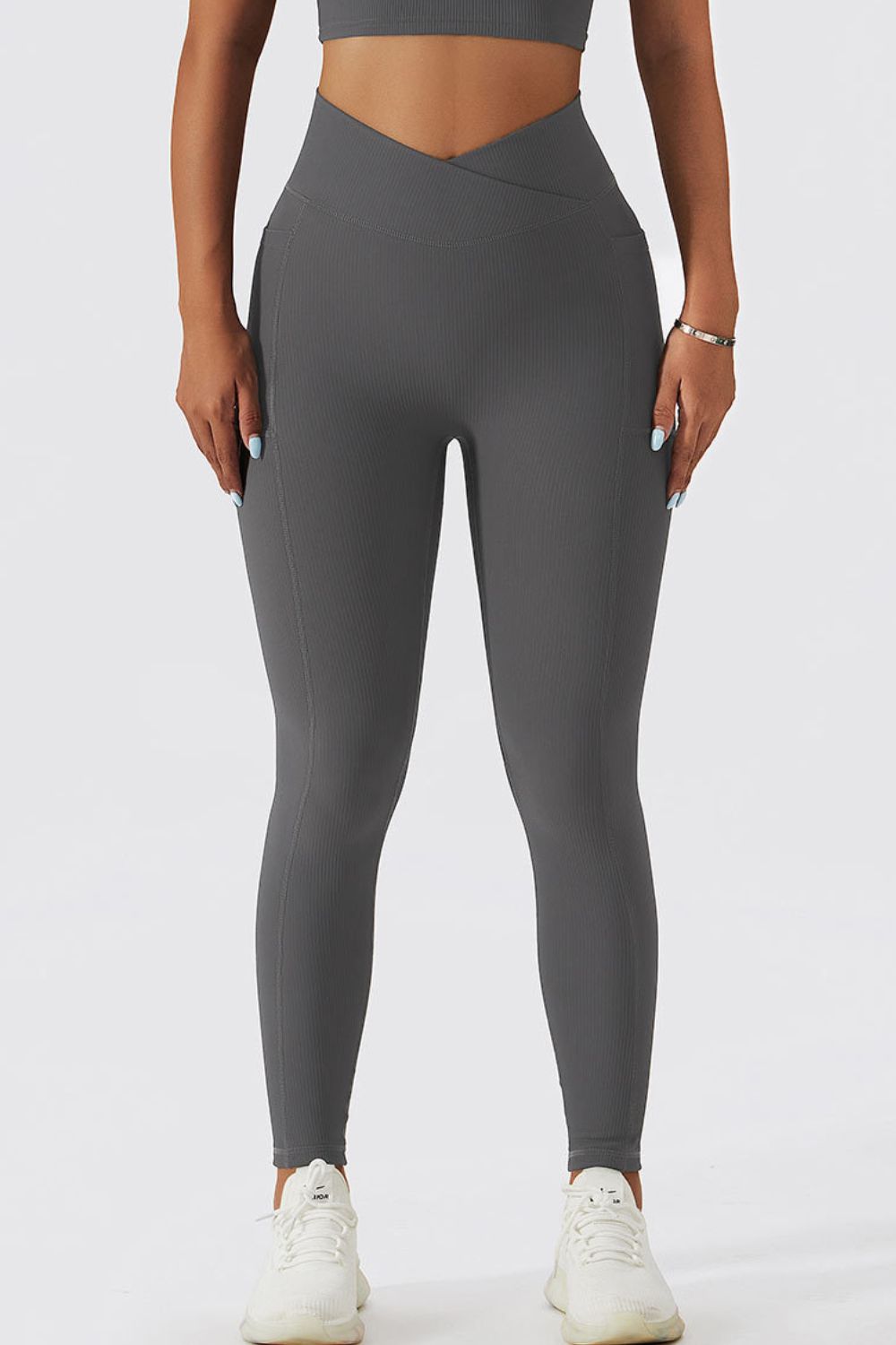 Basic Bae Crossover Waist Active Leggings -  Pressitngo