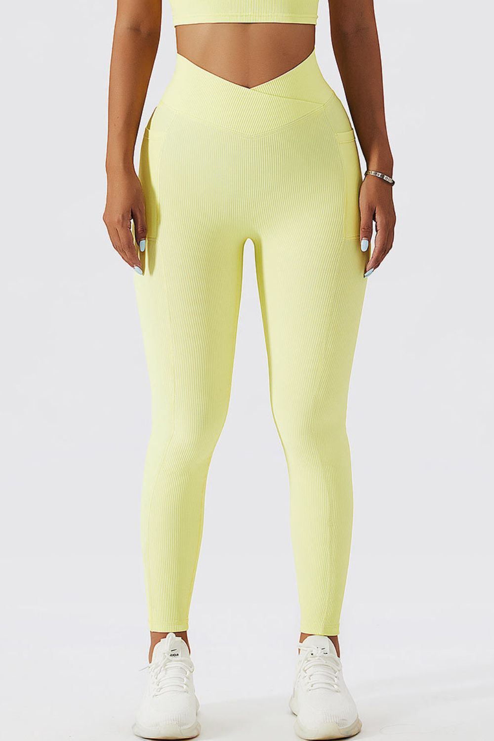 Basic Bae Crossover Waist Active Leggings -  Pressitngo