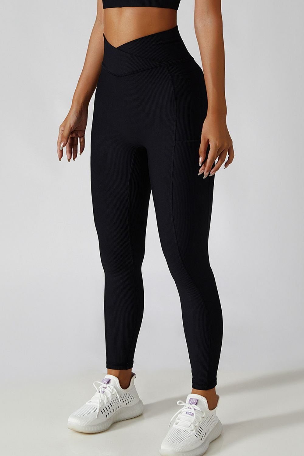 Basic Bae Crossover Waist Active Leggings -  Pressitngo