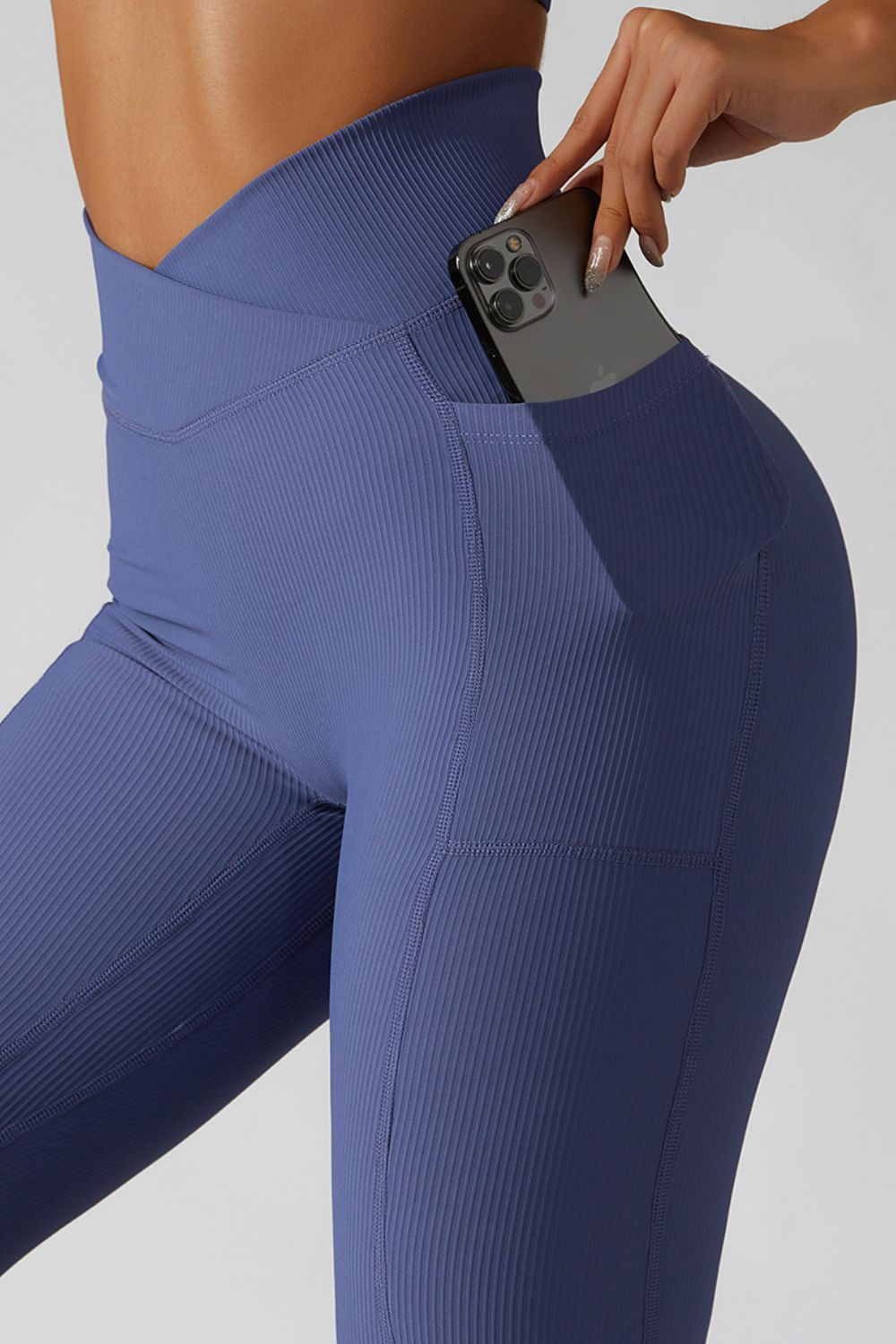 Basic Bae Crossover Waist Active Leggings -  Pressitngo