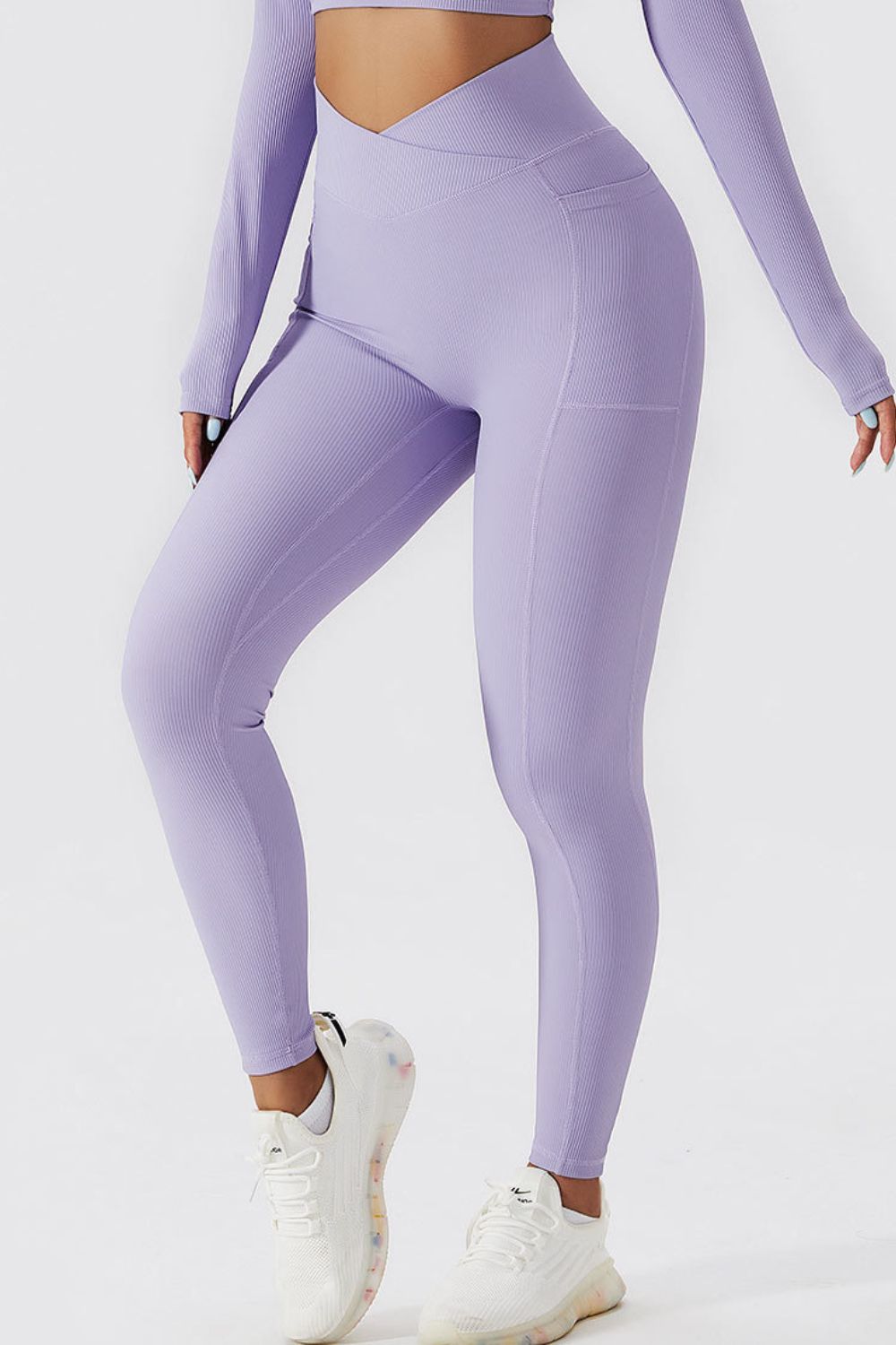 Basic Bae Crossover Waist Active Leggings -  Pressitngo