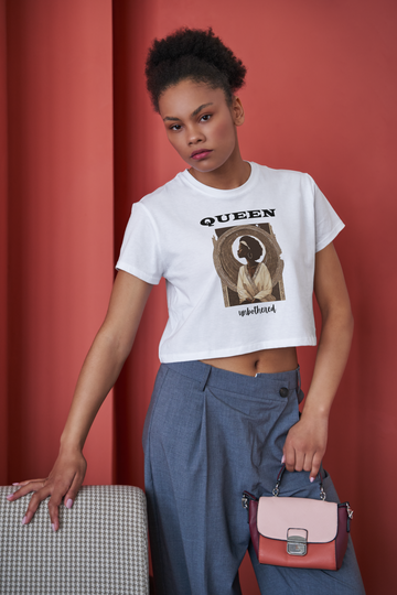 Queen Unbothered: Champion Women's Heritage Cropped T-Shirt